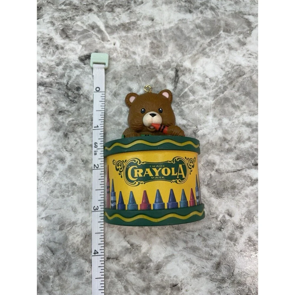 Vintage Binney & Smith Inc. Crayola Teddy Bear Christmas Ornament 1992 Crayons